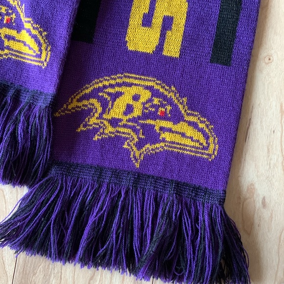 Baltimore Ravens double sided woven graphic’s scarf - Picture 3 of 6
